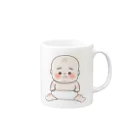 ユユマルの薄毛赤ちゃん(おむつ) Mug :right side of the handle