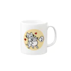 着ぐるみねこの着ぐるみねこ　ベージュ Mug :right side of the handle