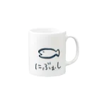 まゆもち店のにぶぉしくん Mug :right side of the handle