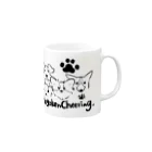 遥ん/犬顔絵　の「保護犬カフェ支援」グッズ 集合 Mug :right side of the handle