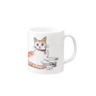 CUROGNACの100nyans073.kai_handsomecat Mug :right side of the handle