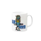 nidan-illustrationの“BLUE POWER” Mug :right side of the handle