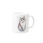 CUROGNACの100nyans083.osumashicat Mug :right side of the handle