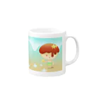 ほし とうこのとろりちゃん星を摘む Mug :right side of the handle