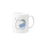 公式ちゃんのおねむねこさん Mug :right side of the handle