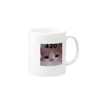 宇宙インターチェンジのジョル猫420 Mug :right side of the handle