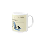 熊沢雑貨店の猫背で夕陽を見る会 Mug :right side of the handle