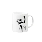 Riotoのねこけつ（ぶち猫） Mug :right side of the handle