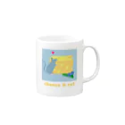 ハムスター＆ねずみ㌠のねずみはチーズが好き Mug :right side of the handle