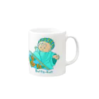 鎌倉のご当地キャラぶったくんのsurf Butta-kun(green) Mug :right side of the handle