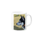 Husky'S Herb Gardenの見つめる先には…… Mug :right side of the handle