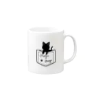 MofuMogu Official Goodsのぬこマグカップ Mug :right side of the handle