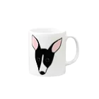 わんわん🐾のシールホワイトのイタグレちゃん Mug :right side of the handle