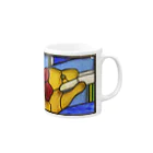 魚子のステンドグラスウツボ Mug :right side of the handle