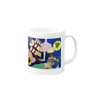 aroundcolorのゆめの船 Mug :right side of the handle