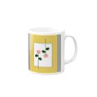 Tina’s storeのピンクの花 Mug :right side of the handle