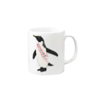 モユズの目立ちたいペンギン Mug :right side of the handle