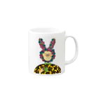 Sayuri Onoのflower rabbit Mug :right side of the handle