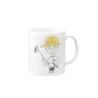 さかみーショップのぼくの春休みとチューペット Mug :right side of the handle