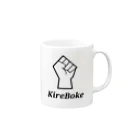 manabiyaのキレボケ Mug :right side of the handle