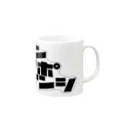 ノンサポ電子公式ショップのノンサポ電子[3line] Mug :right side of the handle