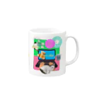 𝙈𝙊𝙈𝙊'𝙨 𝙎𝙝𝙤𝙥のMOMOはPCがお好き-3 Mug :right side of the handle