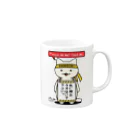 PygmyCat　suzuri店の餌を与えないでにゃん Mug :right side of the handle