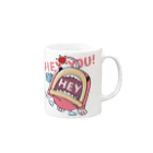 イラスト MONYAAT のHEY YOU!*釣れたかもA* Mug :right side of the handle