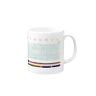 新商品PTオリジナルショップの昭和47年信越本線ダイヤグラム Mug :right side of the handle