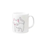 かわいいもののおみせ　いそぎんちゃくのぺろぺろ白猫 Mug :right side of the handle