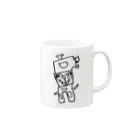 MNLOPのロエル君4歳 （BW）  Mug :right side of the handle