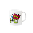 moco’s shopのWow!buncho!!白文鳥 Mug :right side of the handle