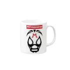 DRIPPEDのMIL MASCARAS-ミル・マスカラス-赤ボックスロゴ Mug :right side of the handle