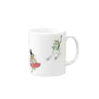 バレエシルエット ballet*pointe_pon*の鳥獣戯画バレエ【ドンキホーテ】 Mug :right side of the handle