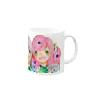 Yu-ruri ゆるりの白板双子ちゃん Mug :right side of the handle