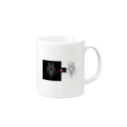 mens_black69shop69のrock白・黒 Mug :right side of the handle