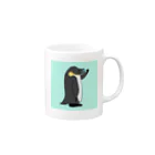 モユズの歯磨きペンギン　コップ　青 Mug :right side of the handle