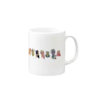 【全盲の絵描き】オバケのタムタムの【全盲の画家】7匹の招き猫レンジャーズ Mug :right side of the handle