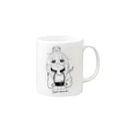 キノコもちのハリネズミと女の子 Mug :right side of the handle