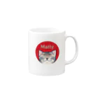 ＡＫＩＮＡＭＩの赤まる猫・Matty Mug :right side of the handle