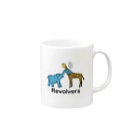 リボルバーズ丸谷　オフィシャルアイテムのリボルバーズ Mug :right side of the handle
