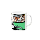 きくはうす  🐾ほぼキャバリアのアメコミ風キャバリア（色数少なめ） Mug :right side of the handle