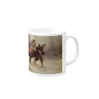 世界の絵画アートグッズのKnud Bergslien《Skiing Birchlegs 王子と山を渡る》 Mug :right side of the handle