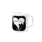 猫屋 銀子のラズ猫ロゴｰスクエア Mug :right side of the handle