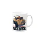 nidan-illustrationの"WIDE BRICK" Mug :right side of the handle