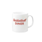 Basketball DinerのBasketball Diner ロゴタイプ赤 マグカップの取っ手の右面