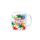 のとっちの趣味工房の飛び散り絵の具と幸せな夢 Mug :right side of the handle