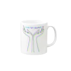 シンプルなグッズ やこ屋の(カラフル) Live for yourself (手の花) Mug :right side of the handle