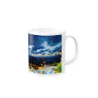 ppmの滑走路、夜景 Mug :right side of the handle
