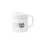 ねこだもストアのベストフレンド♡ねこマグNEW（ブルー×ピンク） Mug :right side of the handle